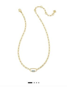 Kendra Scott Gold Necklace with Blue Stone Accent